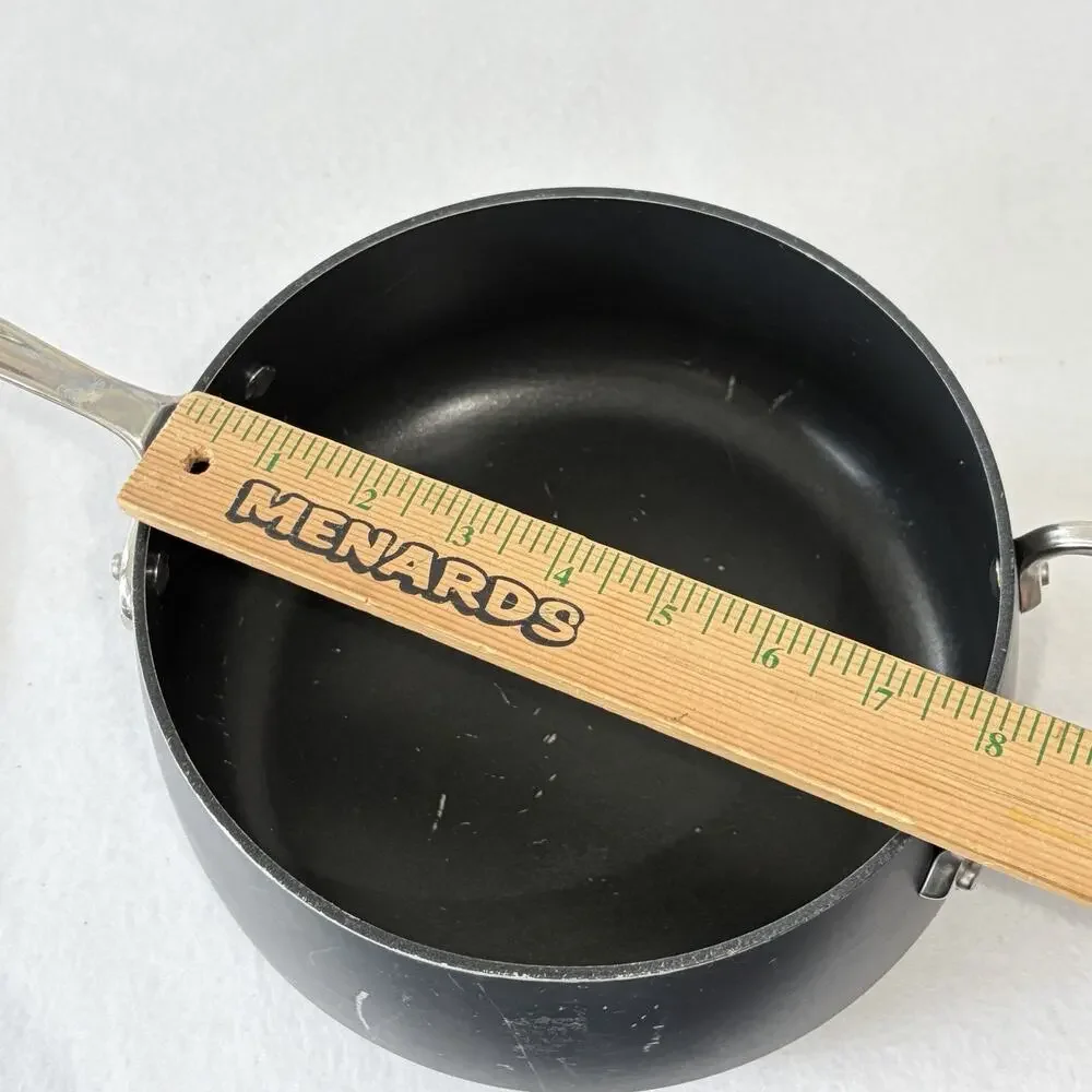 All-Clad Metalcrafters Hard Anodized Nonstick3.5QT 3.3L Saucepan Pot With Lid.